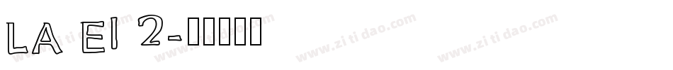 LA El 2字体转换